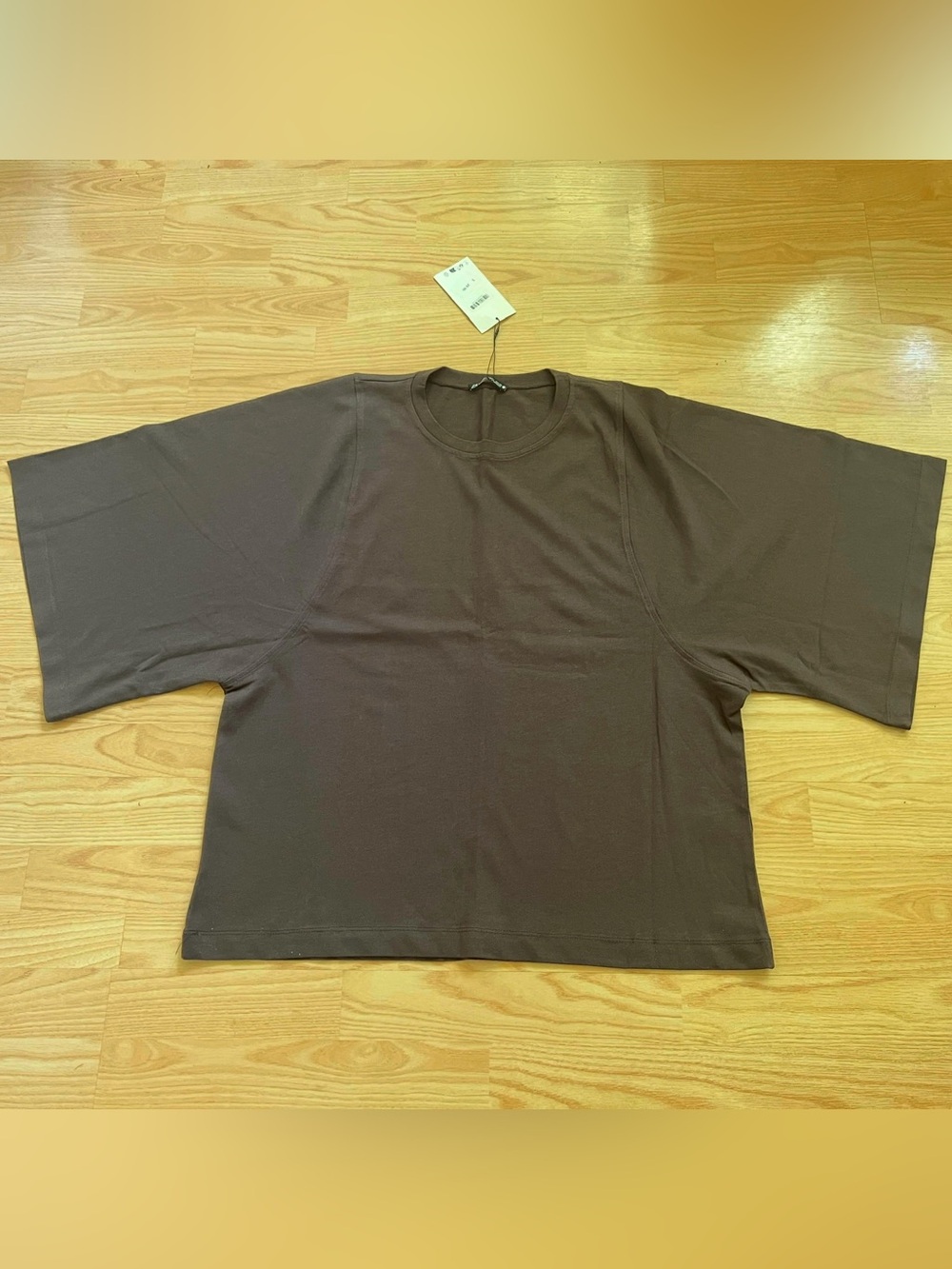 NWT ZARA BATWING DOLMAN SLEEVE TSHIRT L